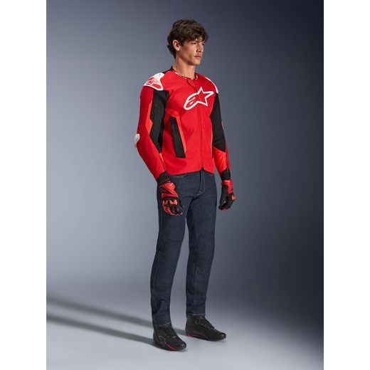 BUNDA T-GP AIR, ALPINESTARS (ČERVENÁ/ČERVENÁ FLUO/BÍLÁ/ČERNÁ) 2026