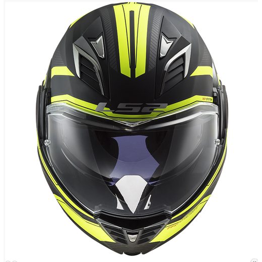 LS2 PŘEKLOPNÁ PŘILBA FF900 VALIANT II REVO MATT BLACK H-V YELLOW P/J