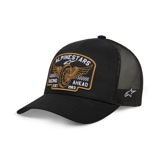 KŠILTOVKA HERITAGE PATCH TRUCKER, ALPINESTARS (ČERNÁ/ČERNÁ)