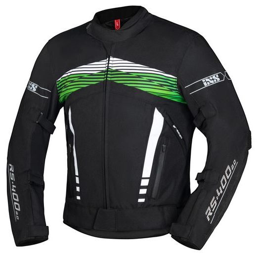 SPORTOVNÍ BUNDA IXS RS-400-ST 3.0 X56046 ČERNO-BÍLO-NEONOVĚ ZELENÁ L (2)