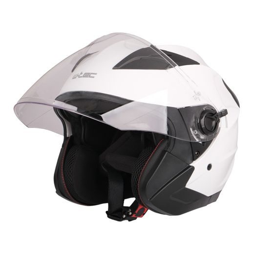 W-TEC BARCELA OTEVŘENÁ HELMA BÍLÁ LESK