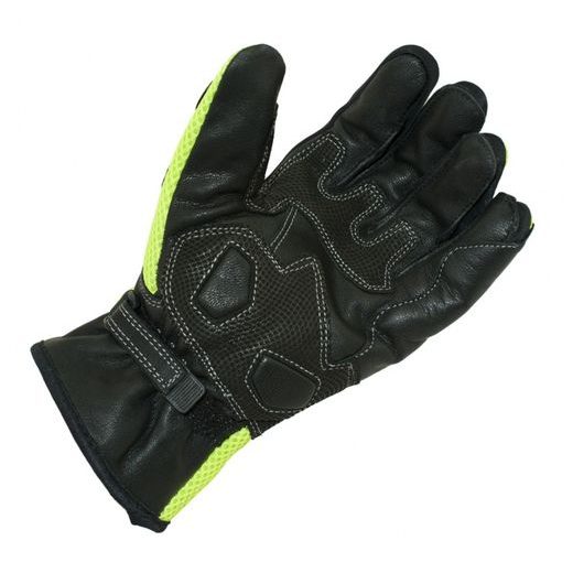 MBW  PÁNSKÉ KOŽENO TEXTILNÍ RUKAVICE TYLOR ČERNO ŽLUTÉ