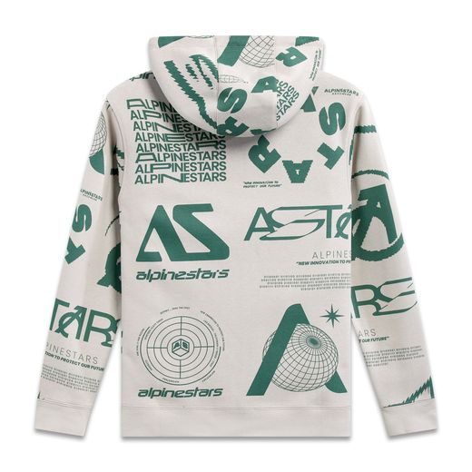 MIKINA DETERMINANT HOODIE, ALPINESTARS (BÍLÁ OFFWHITE)