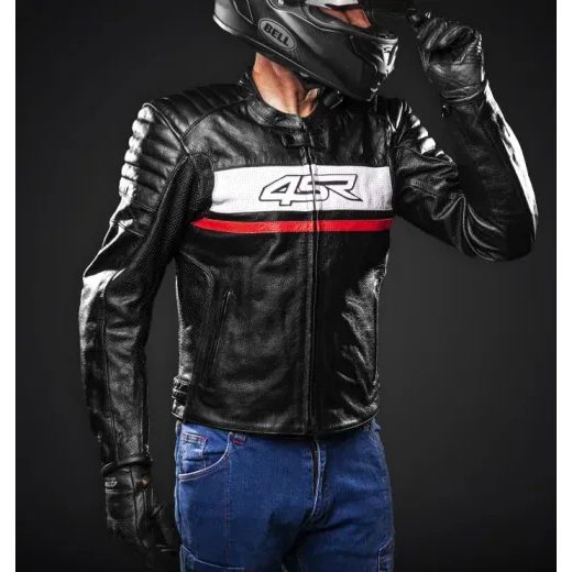 4SR PÁNSKÁ KOŽENÁ MOTO BUNDA ROADSTER III RED