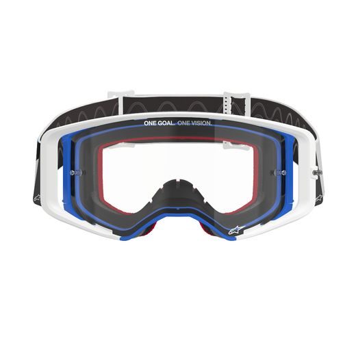 BRÝLE SUPERTECH CORP, ALPINESTARS (MODRÁ/ORANŽOVÁ, ČIRÉ PLEXI) 2025