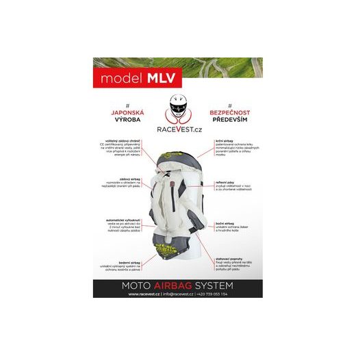 AIRBAGOVÁ MOTOCYKLOVÁ VESTA MLV HIT-AIR REFLEXNÍ LUMIDEX