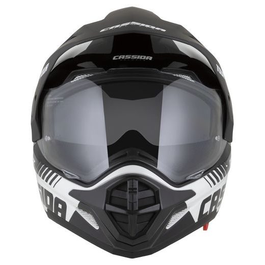 CASSIDA ENDURO MOTO PŘILBA TOUR 2.0 DUAL BÍLÁ ČERNÁ ČERNÝ MATNÝ KŠILT