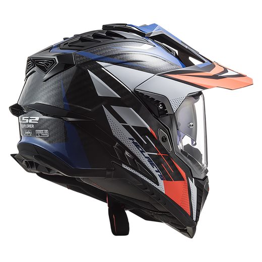 ENDURO HELMA LS2 MX701 EXPLORER C FOCUS G. BLUE WHITE RED
