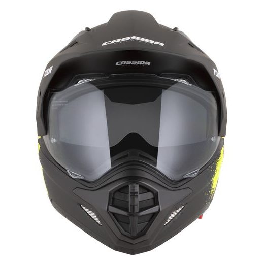 PŘILBA TOUR 2.0 CREW, CASSIDA (ČERNÁ MATNÁ/ŽLUTÁ FLUO, PLEXI S PŘÍPRAVOU PRO PINLOCK) 2026