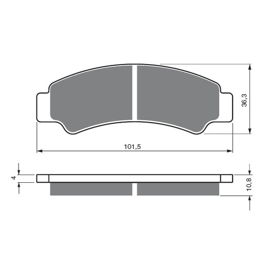 BRZDOVÉ DESTIČKY PŘEDNÍ K5 CF MOTO, JOURNEYMAN GLADIATOR