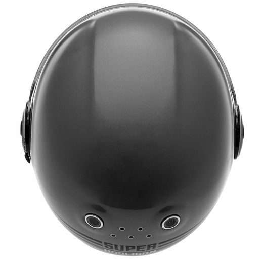 PŘILBA CASSIDA FIBRE SUPER HOOLIGAN (ČERNÁ/METALICKÁ ŠEDÁ)