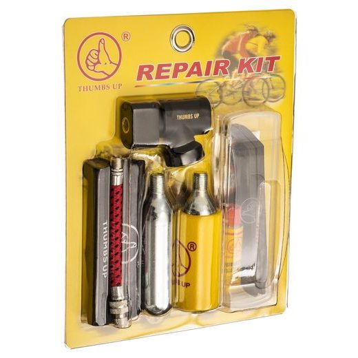 OPRAVNÝ KIT PRO CYKLO PNEU VČETNĚ BOMBIČEK, THUMBS UP