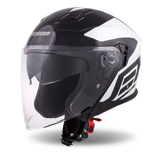 PŘILBA CASSIDA JET TECH CORSO (ČERNÁ/BÍLÁ)