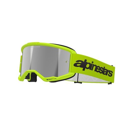 ALPINESTARS BRÝLE VISION 3 WORDMARK, ALPINESTARS (ŽLUTÁ FLUO, ZRCADLOVÉ STŘÍBRNÉ PLEXI)