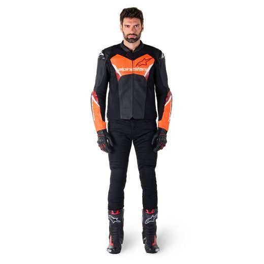 BUNDA FASTER 3 AIRFLOW, ALPINESTARS (ČERNÁ/ČERVENÁ FLUO) 2025
