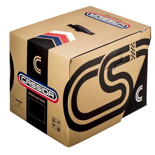 PŘILBA CASSIDA FIBRE OPG (BÍLÁ/MODRÁ/ČERVENÁ)