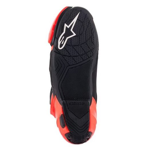 BOTY SUPERTECH R VENTED, ALPINESTARS (ČERNÁ/BÍLÁ/ČERVENÁ FLUO, PERFOROVANÁ OBŠÍVKA)