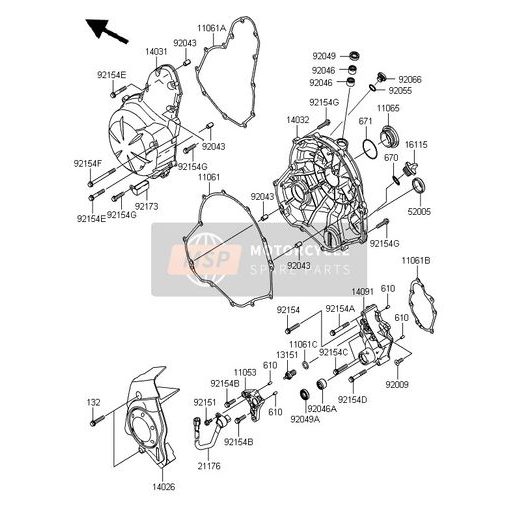 TĚSNĚNÍ - KRYT GENERÁTORU 11061-0165