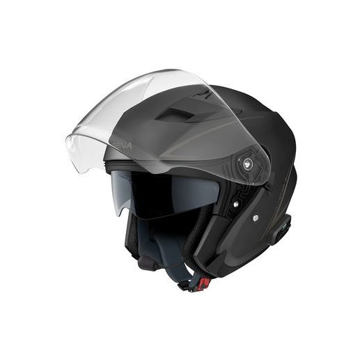 PŘILBA SENA S HEADSETEM OUTSTAR S (MATNÁ ČERNÁ)