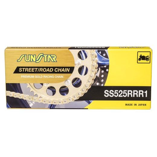 ŘETĚZ 525RRR1, SUNSTAR (X-KROUŽEK, BARVA ZLATÁ, 106 ČLÁNKŮ)