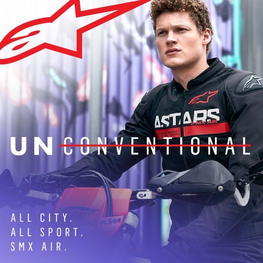 BUNDA SMX AIR, ALPINESTARS (ČERNÁ/ČERVENÁ FLUO) 2024