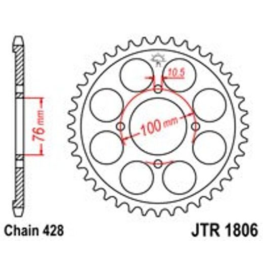 ŘETĚZOVÁ SADA D.I.D CHAIN - STŘÍBRNÝ ŘETĚZ 428 D, NETĚSNĚNÝ, KOLEČKO JT, ROZETA JT PRO SUZUKI VL 125 INTRUDER 2000-2007