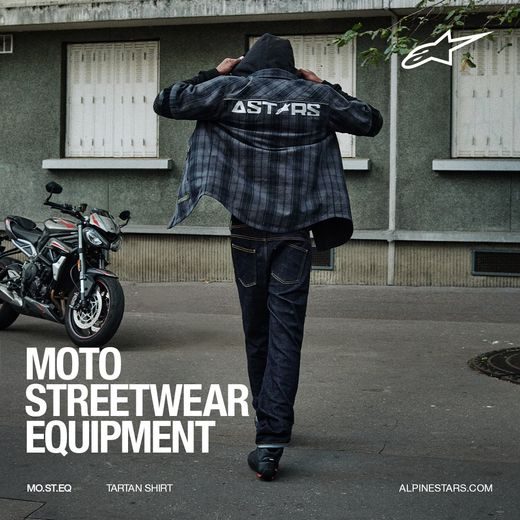 KOŠILE MO.ST.EQ TARTAN, ALPINESTARS (ŠEDÁ/ČERNÁ) 2024