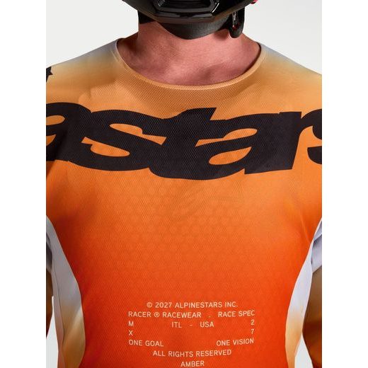 DRES RACER AMBER, ALPINESTARS (ČERVENÁ/SVĚTLE ŠEDÁ/ČERNÁ) 2027