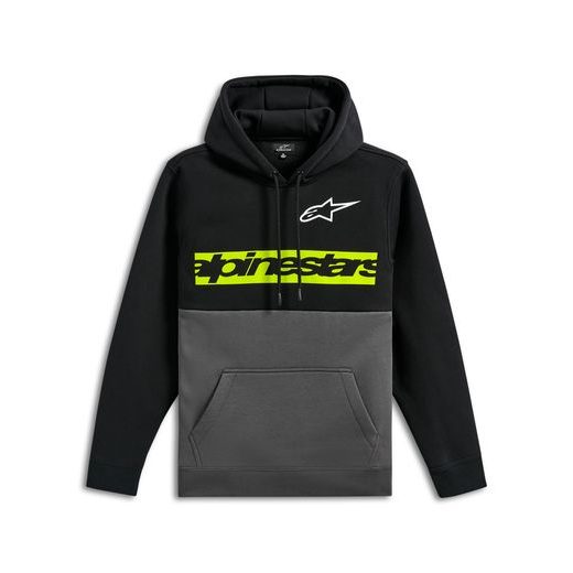 MIKINA PARALLEL HOODIE, ALPINESTARS (ČERNÁ/ŠEDÁ)
