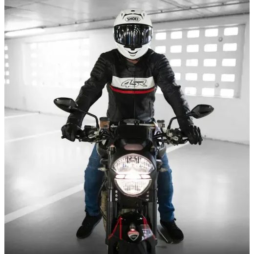 4SR PÁNSKÁ KOŽENÁ MOTO BUNDA ROADSTER III RED