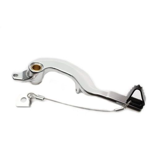 BRZDOVÝ PEDÁL MOTION STUFF 83P-0671002 SILVER BODY, BLACK STEEL FIXED TIP PEVNÝ HROT Z OCELI