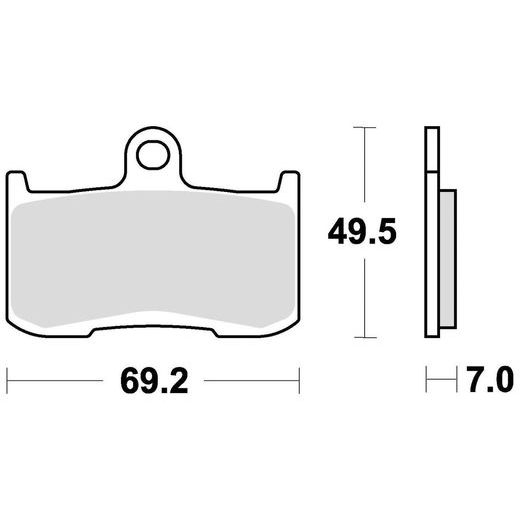 BRZDOVÉ DESTIČKY, BRAKING (SINTEROVÁ SMĚS CM55) 2 KS V BALENÍ