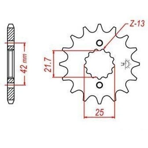 ŘETĚZOVÉ KOLEČKO PRO SEKUNDÁRNÍ ŘETĚZY TYPU 530, JT - ANGLIE (15 ZUBŮ)