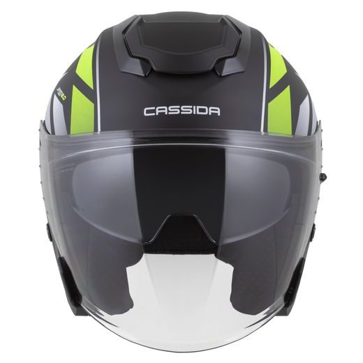 PŘILBA JET TECH 2.0 ROTO, CASSIDA (ČERNÁ MATNÁ/ŽLUTÁ FLUO/BÍLÁ) 2025