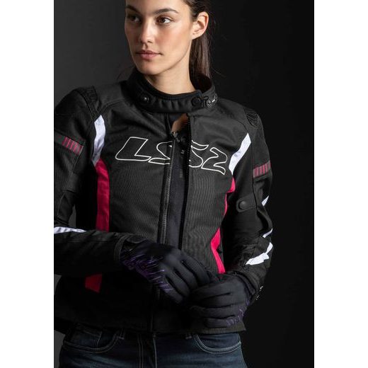 LS2 GATE LADY JACKET BLACK PINK