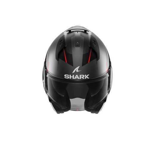 SHARK PŘEKLOPNÁ MOTO PŘILBA EVO-ES KRYD  MAT ANTHRACITE BLUE RED