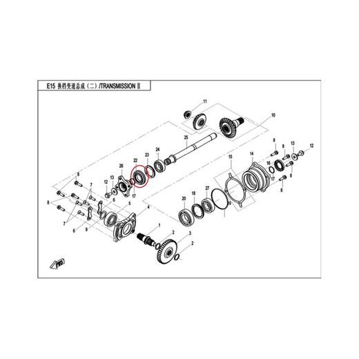 GUFERO ZADNÍ ROZVODOVKY CFMOTO - 0180-331007