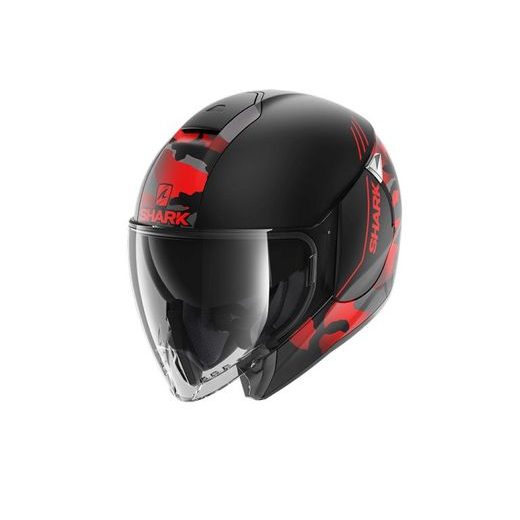 SHARK PŘILBA OTEVŘENÁ CITYCRUISER GENOM BARVA ANTRACIT/ČERNÁ/ČERVENÁ/MATNÁ