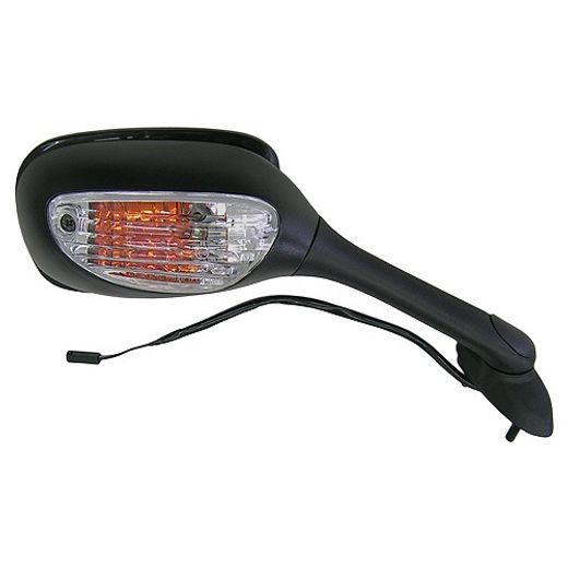 ZPĚTNÉ ZRCÁTKO S BLIKAČEM REPLICA (ROZTEČ ŠROUBŮ 42 MM), Q-TECH, P