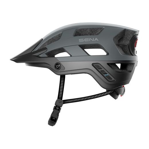 CYKLO PŘILBA S HEADSETEM M1 EVO, SENA (MATNÁ ŠEDÁ)