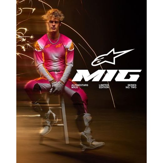 KALHOTY SUPERTECH LIMITOVANÁ EDICE MIG, ALPINESTARS (RŮŽOVÁ FLUO/BÍLÁ/ORANŽOVÁ) 2025