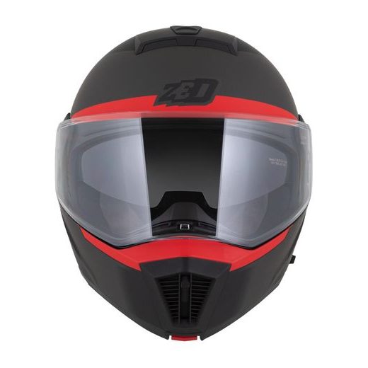 PŘILBA F19, ZED (ČERNÁ MATNÁ/ČERVENÁ FLUO/ŠEDÁ) 2025
