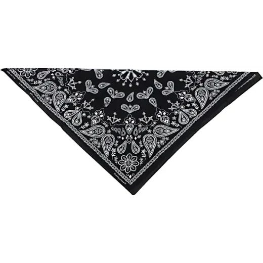 ŠÁTEK ZAN BANDANA COTTON BLACK PAISLEY