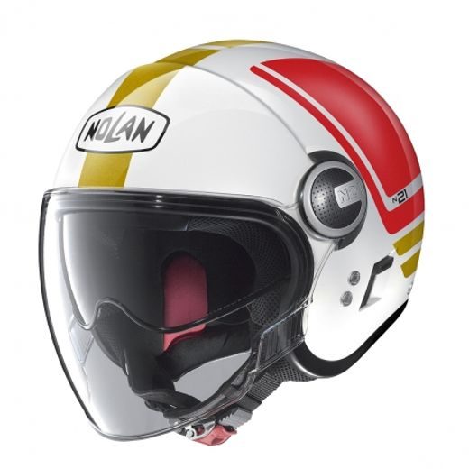 NOLAN OTEVŘENÁ MOTO HELMA NOLAN N21 VISOR FLYBRIDGE METAL WHITE 67