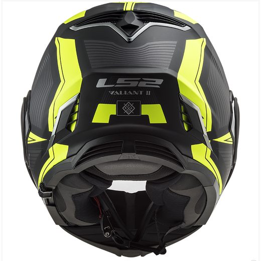 LS2 PŘEKLOPNÁ PŘILBA FF900 VALIANT II REVO MATT BLACK H-V YELLOW P/J