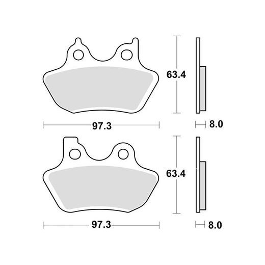 BRZDOVÉ DESTIČKY, BRAKING (SINTEROVÁ SMĚS CM77) 2 KS V BALENÍ