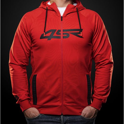 4SR PÁNSKÁ MIKINA LOGO ZIP RED