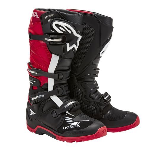 BOTY TECH 7 ENDURO DRYSTAR HONDA KOLEKCE, ALPINESTARS (ČERNÁ/ČERVENÁ) 2024