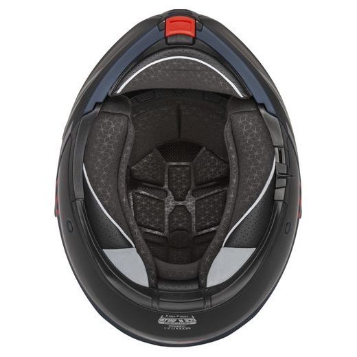 PŘILBA CASSIDA MODULO 2.1 COMPASS (MODRÁ MATNÁ PERLEŤ/ČERNÁ/STŘÍBRNÁ/ČERVENÁ, PLEXI S PŘÍPRAVOU PRO PINLOCK)