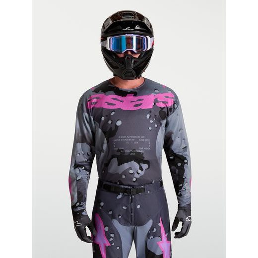 DRES RACER LONE, ALPINESTARS (ŠEDÁ CAMO/FIALOVÁ) 2027
